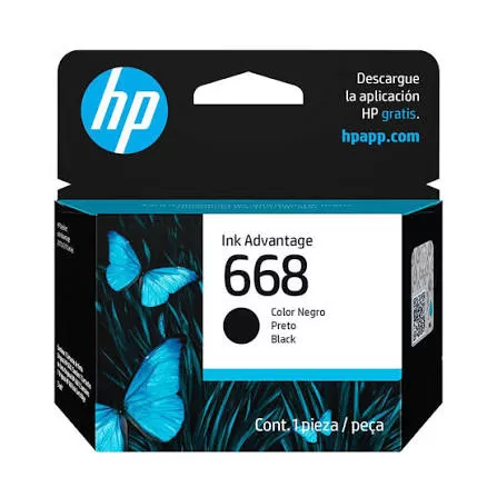 Cart. Original - HP 668 - Preto